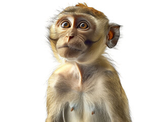 realistic of Beaming Monkey isolated on white background