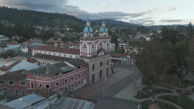 Orbital 4K Drone Flight Around the Historic San Francisco Church of Sinincay, Cuenca, Ecuador: A Breathtaking Aerial Journey Capturing the Heart of Andean Spirituality and Community