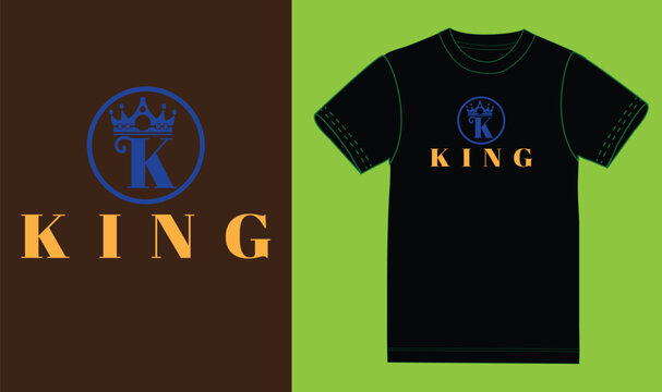 Naklejki The king t shirt design