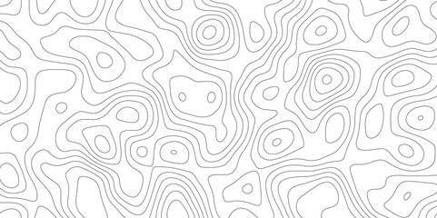 Fototapeta premium Topographic map and landscape terrain texture grid. Abstract lines background. Contour maps. Vector illustration. black and white topographic contours lines of mountains. 