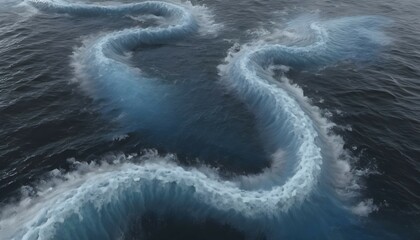 Waves of water of the river and the sea meet each other during high tide and low tide. Whirlpools of the maelstrom of Saltstraumen, Nordland, Norway - obrazy, fototapety, plakaty