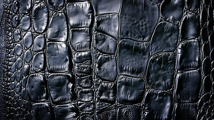 Dark leather texture imitating a crocodile pattern
