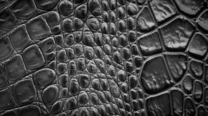 Fototapeten Dark leather texture imitating a crocodile pattern © Malgorzata