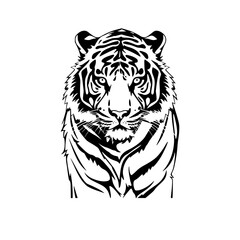 tiger, animal, vector, cat, head, wild, tattoo, illustration, mammal, nature, face, silhouette, wildlife, lion, feline, black, fur, design, animals, logo, tribal, big, power, cartoon, predator