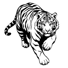 tiger, animal, vector, cat, head, wild, tattoo, illustration, mammal, nature, face, silhouette, wildlife, lion, feline, black, fur, design, animals, logo, tribal, big, power, cartoon, predator