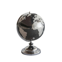 Black and White Globe on Metal Stand