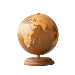 Wooden Globe With World Map
