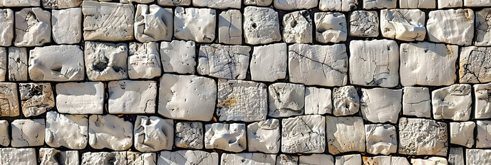 Ancient Surfaces: A Detailed View of an Old Stone Wall, Echoing Stories of the Past Through Its Rugged Texture