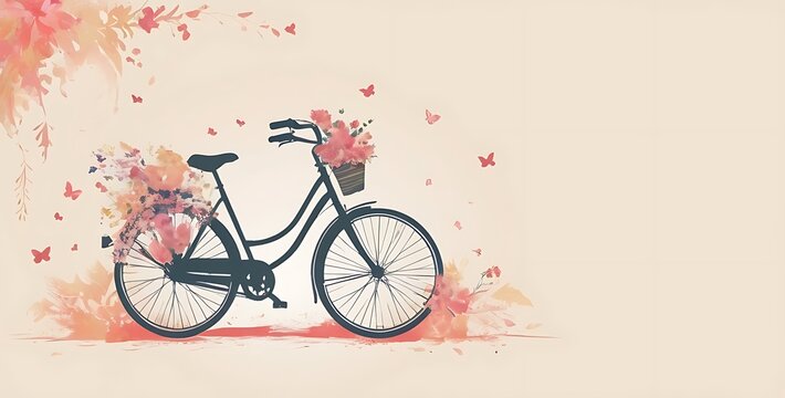 isolated on soft background with copy space World Bicycle Day concept