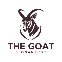 Goat animal logo vector illustration