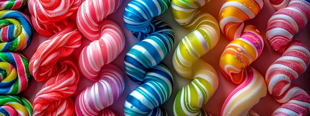 Foto op Plexiglas multi-colored caramel candies. selective focus. © Erik