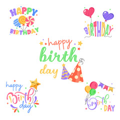 font sticker birthday present