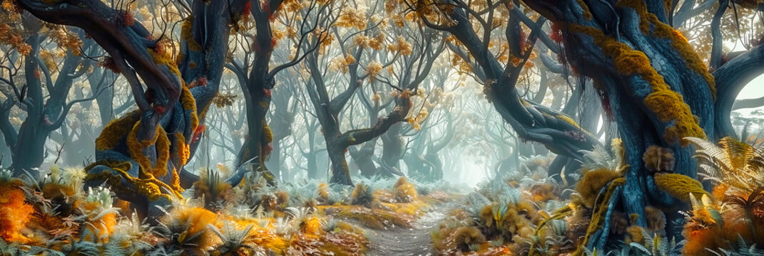 Autumn Whisper: A Path Through the Mystical Forest, Where the Magic of Fall Transforms the Landscape into a Dream