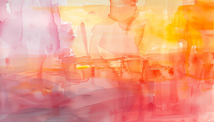 watercolor background of yellow and orange color combination