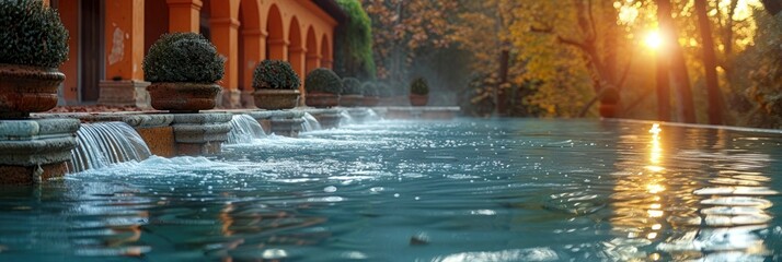 Italy Lazio Viterbo Fountain Terrace Plaza, Background HD, Illustrations - obrazy, fototapety, plakaty