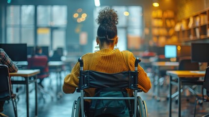 Inclusive Education: Student in Wheelchair in Classroom