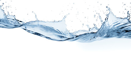 flowing water water white background