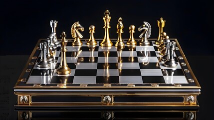 Elegant Chess Game Reflecting Strategic Decision-Making for Investment and Success