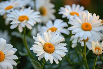 Fototapeta premium Beautiful bouquet of daisies close-up