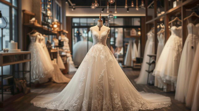 Commercially appealing bridal gown image