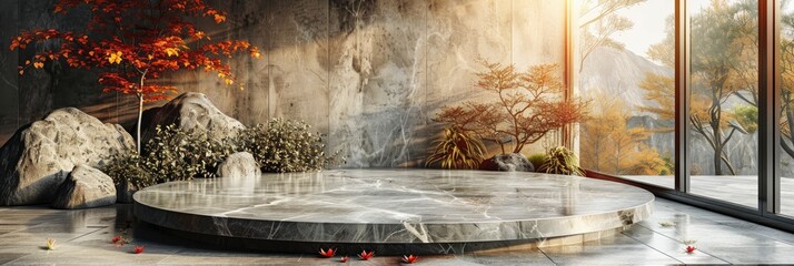 Luxurious Stonemarble Pedestal Basks Folia, Background HD, Illustrations