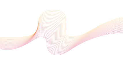 Vector abstract colorful flowing wave lines isolated on white background. colorful wave lines on white background for elements in concept business presentation, Brochure, Flyer, Science, Technology.	 - obrazy, fototapety, plakaty