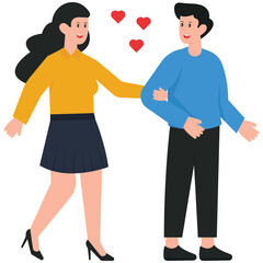 Loving couple Illustration

