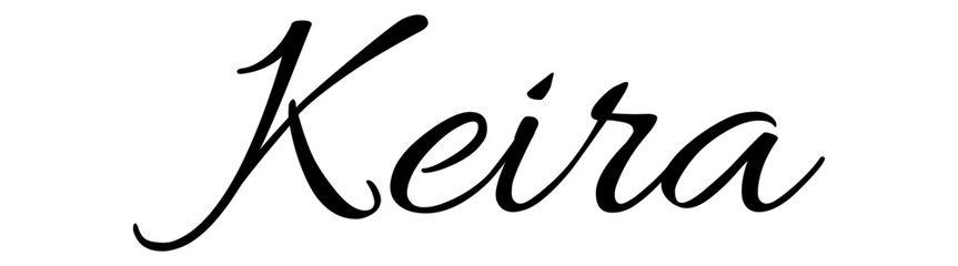 Keira - black color - name written - ideal for websites,, presentations, greetings, banners, cards,, t-shirt, sweatshirt, prints, cricut, silhouette, sublimation