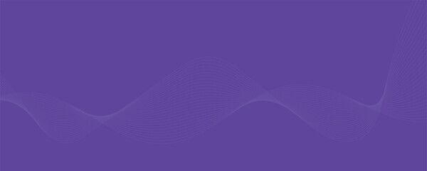 Purple background with flowing wave lines. Futuristic technology concept. Vector illustration