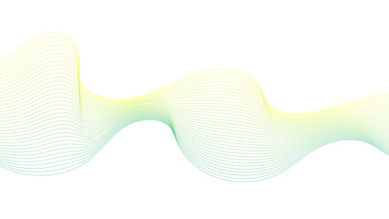 Vector abstract colorful flowing wave lines isolated on white background. colorful wave lines on white background for elements in concept business presentation, Brochure, Flyer, Science, Technology.	