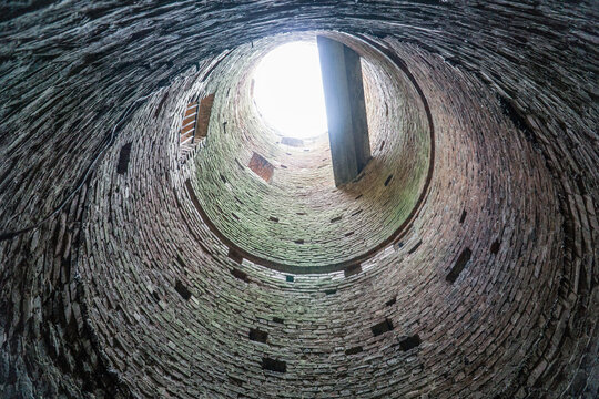 Czersk, Poland - March 24th, 2024 - Inside the tower at Masovian Dukes Castle