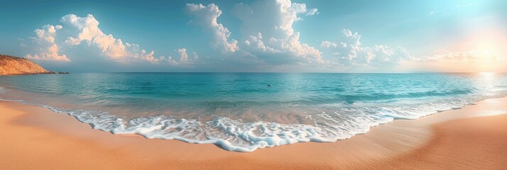 Sea Beach Blue Sky Sand Sun, Background HD, Illustrations