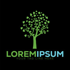 Obraz premium Tree Logo Design , Vector Design 