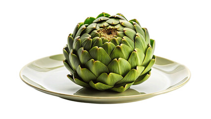 Obraz premium Fresh artichoke isolated on Transparent background.