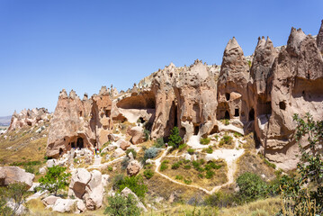 Beautiful view of Zelve open air museum, Cappadocia - 770825935