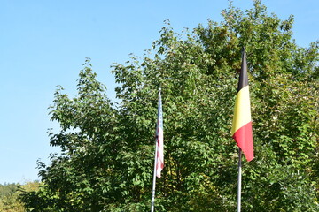 flags of Belgium and the USW - obrazy, fototapety, plakaty