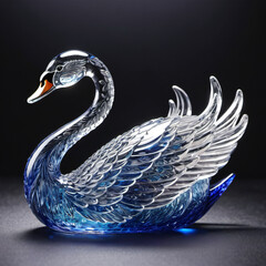 Szklana figurka łabędzia