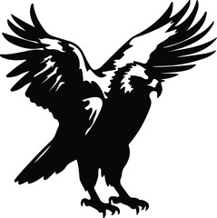 harpy eagle silhouette - obrazy, fototapety, plakaty