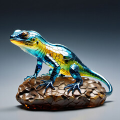 Szklana figurka jaszczurki