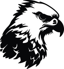 harpy eagle silhouette - obrazy, fototapety, plakaty