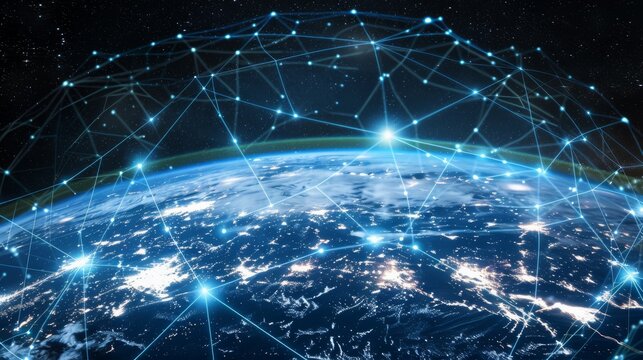 Global connectivity, internet satellites, digital communication networks low texture