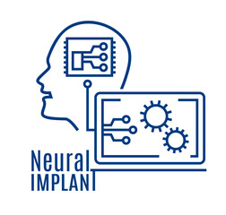 Implantation of a neural chip into the human brain.