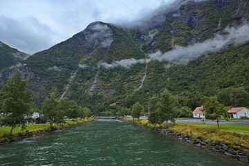 River Flamselvi in Flam in Norway, Europe
