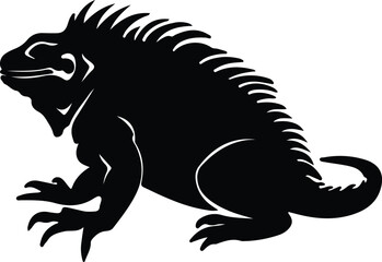 Obraz premium iguana silhouette