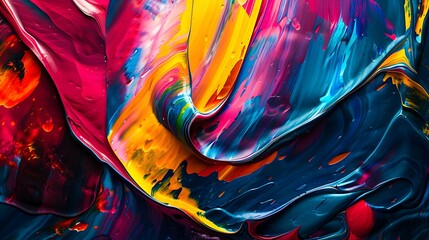 Vivid Paint Swirls: Abstract Art Background