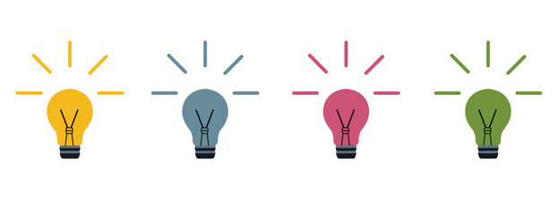 Light bulb icon. Light bulb vector icon. Idea icon. Lamp concept