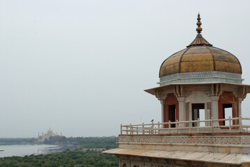 Musamman Burj (Jasmine Tower) in the red fort. Agra, India