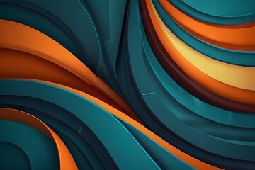 4K Abstract wallpaper colorful design, shapes and textures, colored background, teal and orange...