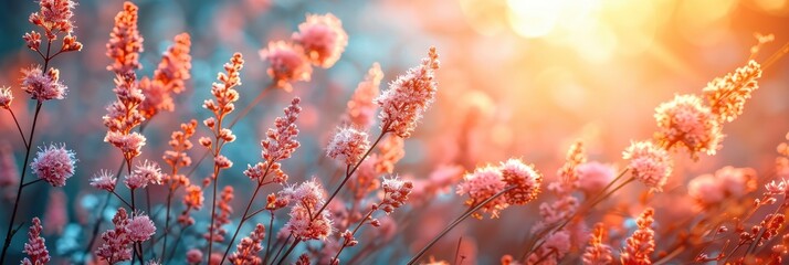 Soft Gently Wind Grass Flowers Aesthetic, Background HD, Illustrations