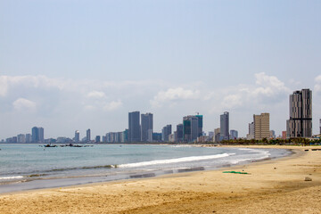 Naklejka premium Panoramic View Of Da Nang City, Vietnam. Da Nang Is The Largest City In Central Vietnam And One Of The Country's Most Important Ports.